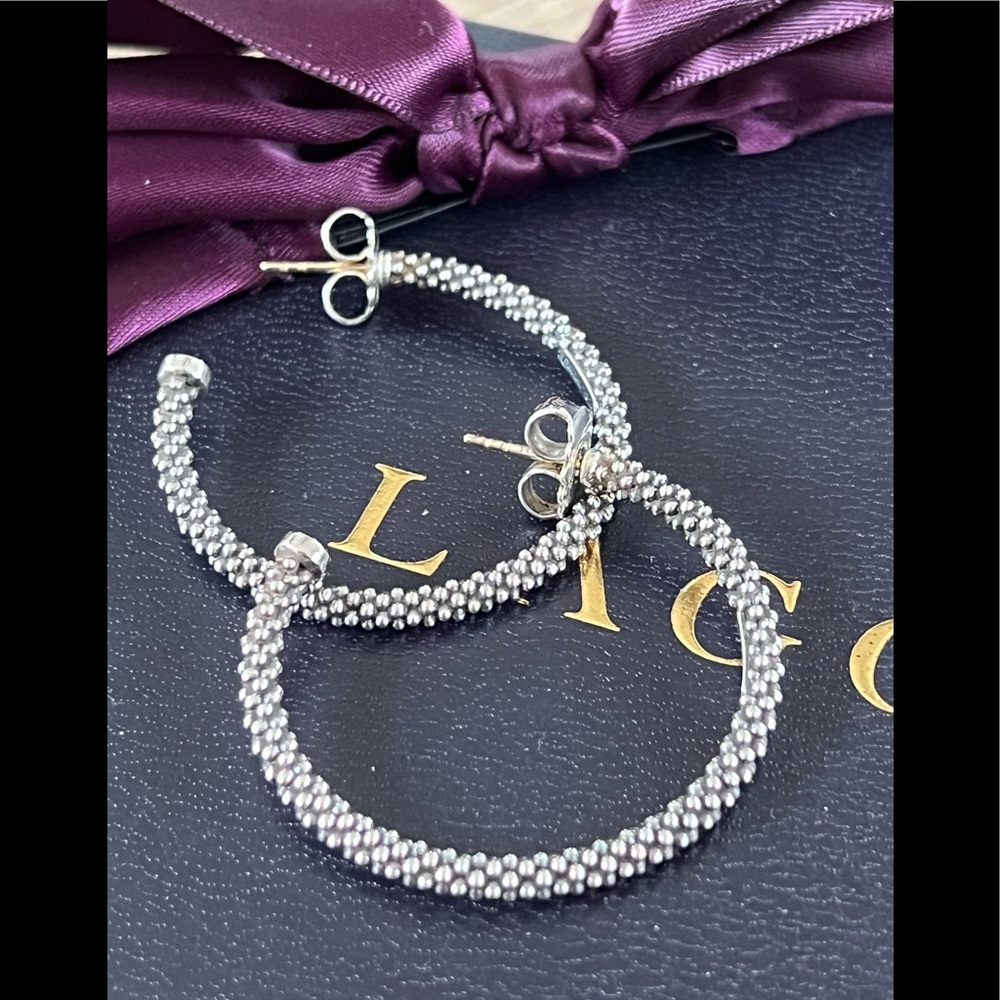 Lagos Caviar Hoop Earrings